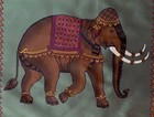 JIm Thompson Silk Elephant Scarf/wall art Napkin Silk 16x16 NKSAA 7431K BAHT 170 — photo 3