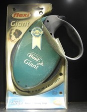FLEXI Giant XL 26 ft Retractable Dog Leash Black/Green Leash Made In Germany