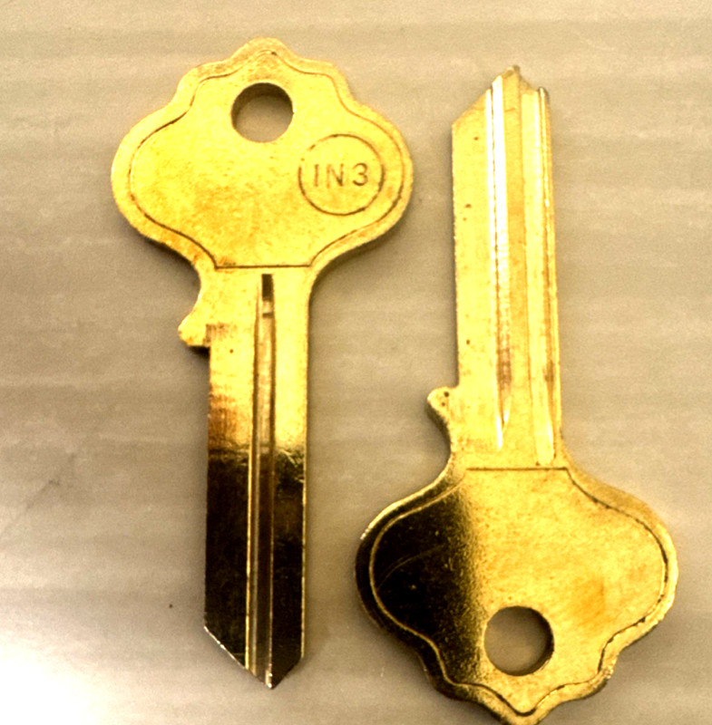 100 pcs IN3 Key  Solid Brass Residential & Commercial Key Blank IN3 Keyway