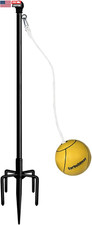 Tetherball Set with Ball  Rope for Outdoor Backyard, Adjustable Tether Ball Pol