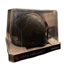 D'Andre Swift Signed Detroit Lions Eclipse  Mini Helmet- BAS Auth 