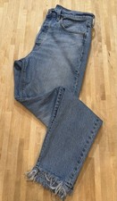 Levi  s Women  s 501 Skinny Jeans 29x28 Button Fly Raw Hem High Rise Denim