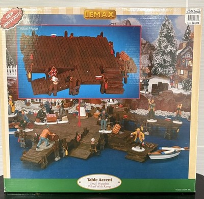 Lemax Village Small Wooden Wharf with Ramp 2002 Retired Collection