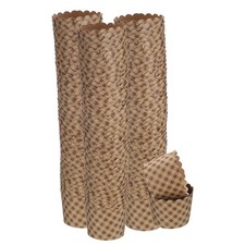 150Pcs Paper Baking Cups Small Brown Kraft Paper Muffins Liner Cupcake Plaid