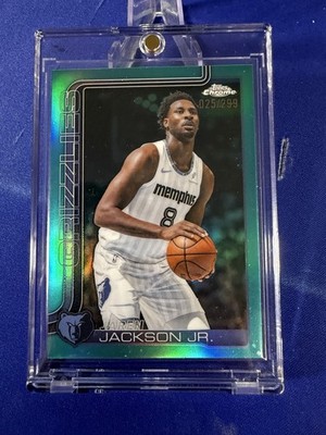 2025-26 Topps Chrome Jaren Jackson Jr. /299 Aqua Refractor Memphis Grizzlies #28
