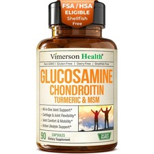 1 bottle Glucosamine Chondroitin MSM Joint Support Supplement 1500mg Capsules