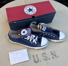 Dead stock Vintage Converse Chuck Taylor All Star Made In USA Blue Low Top S 7