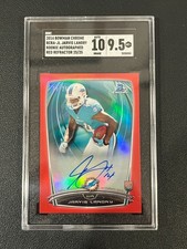 Jarvis Landry 2014 Bowman Chrome Rookie RC Auto Red Refractor /25 SGC 10/9.5 
