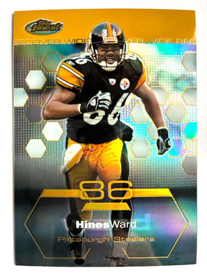 2003 Topps Finest Gold Refractor #18 Hines Ward #14/50