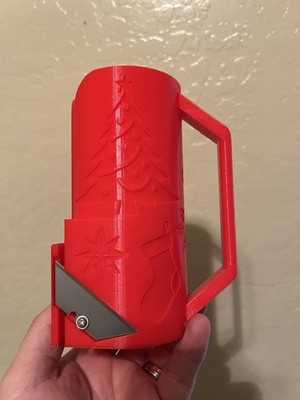3D Printed Gift Wrap Paper Cutter & Organizer   Snowflake Design   Physical Item