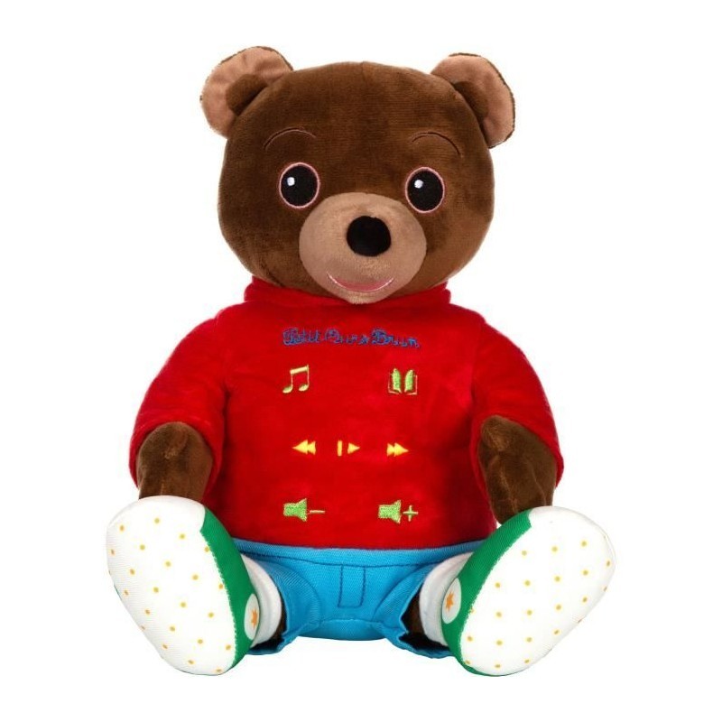Conteur d'histoires Petit Ours Brun Gipsy Toys peluche musicale 28 cm