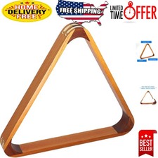 Two-Tone Oak Billiard Rack Set: 8-Ball Triangle  9-Ball Diamond for Game Rooms