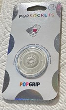 PopSockets PopGrip Premium Phone Grip Stand - Clear Glitter Silver