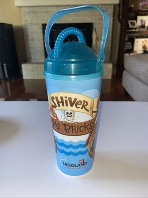 Legoland Florida Souvenir Refillable 24 Oz Cup Tumbler w Straw Shiver Me Bricks