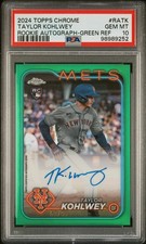 2024 TOPPS CHROME ROOKIE AUTOS GREEN REFRACTOR #RATK TAYLOR KOHLWEY 53/99 PSA 10
