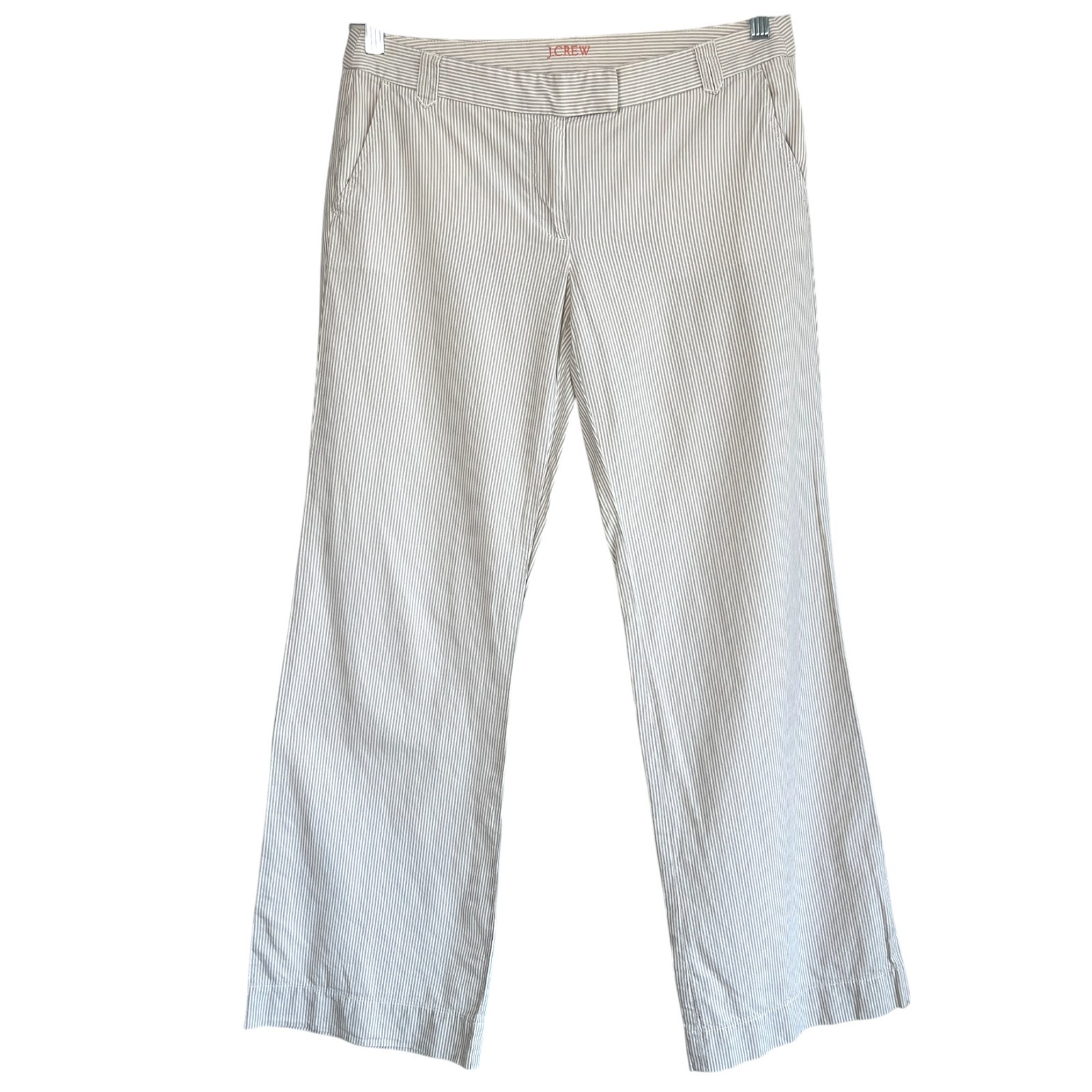 J Crew Womens City Fit Mid Rise Straight Leg Pants Size 6 Preppy Coastal Career