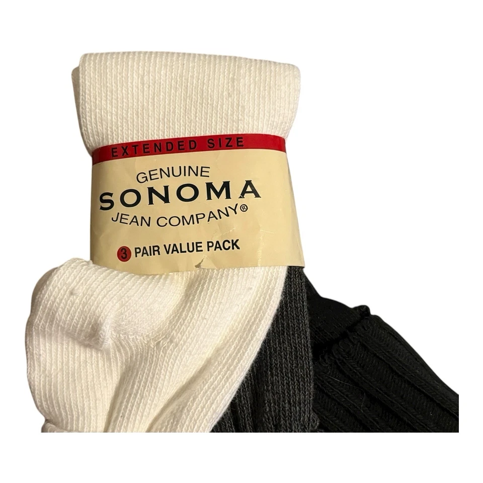Calcetines de Colección Genuinos Sonoma Jean Co Talla Extendida 3 Pr Para Mujer’s 6-12 Puños Acanalados Nuevos con Etiquetas Foto 2 de 4
