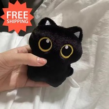 10cm Cute Black Cat Plush Toy Mini Pendant Doll Birthday Gift