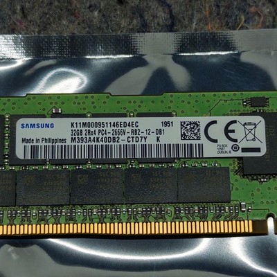 Samsung 32GB CL21 2666MHz DDR4 ECC 2Rx4 PC4 Server Memory RAM
