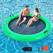 6FT Sunchill Heavy-Duty Float Ring, Inflatable Pool, Hammock for Lake Green