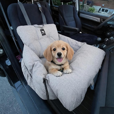 Premium Dog Car Seat   Safe & Cozy Travel Bed and Carrier for Small Dogs, Puppie