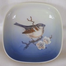 Vintage 1965 Royal Copenhagen Square Sparrow Dish, 4857 Passer Domesticus