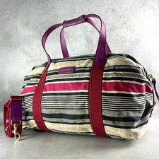 Borsa grande Dolce & Gabbana DG logo tela/pelle avorio/viola 154899K originale