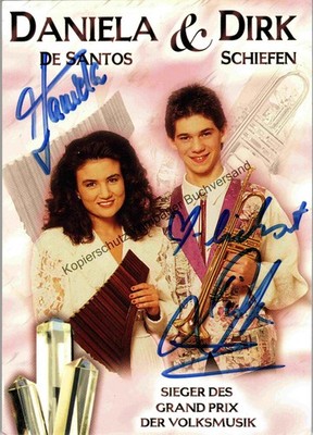 Original Autogramm Daniela de Santos & Dirk Schiefen /// Autograph signiert sign