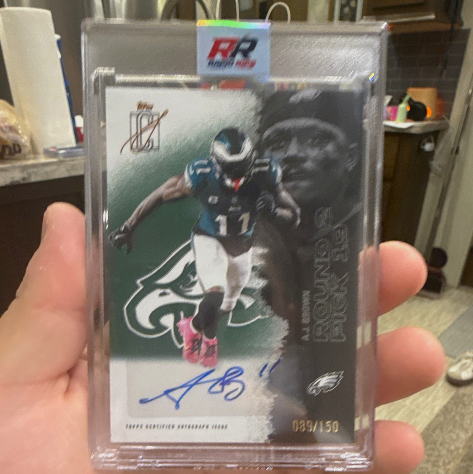 Topps 2023 Signature Class A.J. Brown Eagles Hard Signed Auto Gold #93 /150