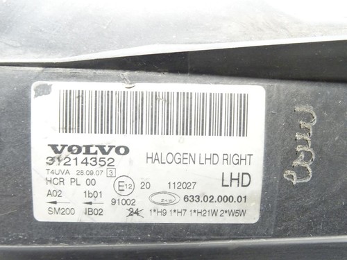 KOPLAMPGLAS RECHTS Volvo XC70 (BZ) SUV 2.4 D5 20V AWD (D5244T4) 31214352 - Afbeelding 5 van 5