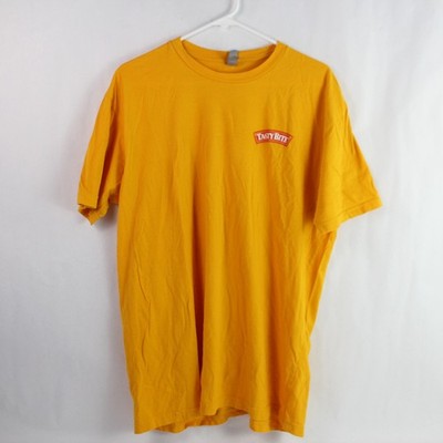 Next Level Tasty Bite Gelbes Baumwoll-T-Shirt Herren XL, Gute Erhaltung