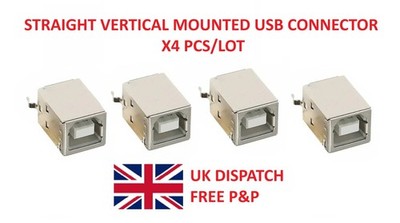 4 Stück USB-B Typ Gerade PCB Buchse 180 Buchse USB 2.0