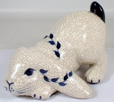 MINT Vtg The Potting Shed Dedham Pottery Long Floppy Ear Bunny Rabbit Figurine