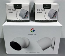 Google 2 Pack Battery-Powered Nest 1080p HD Security Cameras w/Anti-Theft Mounts