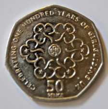 UK 50p Fifty Pence circulated 2010 Celebrating one hundred years of Girl-Guiding