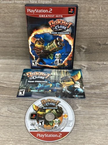 Ratchet & Clank Going Commando Sony PlayStation 2 Game IOB W/Manual Tested Works