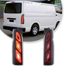 SET Vland Tail Lights For 2005-2018 Toyota Hiace FULL LED Animation Left+Right