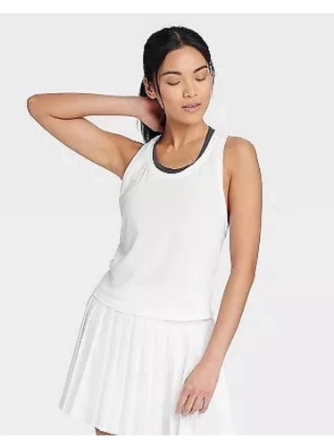 White Racerback Women's Seamless Racerback Tank Top - All In Motion White XS ...