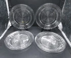 Anchor Hocking Depression Manhattan Clear Glass 10" Dinner Plates Vintage Set 4