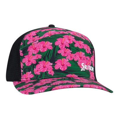 New Srixon Limited Edition Black/Pink/Green Floral Adjustable Snapback Hat/Cap