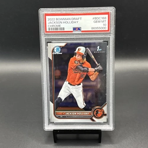Jackson Holliday 2022 Bowman Draft 1st Chrome PSA 10 Baltimore Orioles
