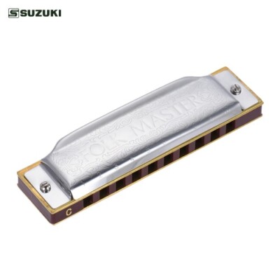 SUZUKI Folkmaster Blues Harmonica of C A B E F G Key 10-Hole 20 Tones Diatonic 