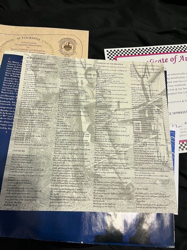 Paquete de discos de vinilo firmado a mano por Bruce Springsteen nacido en Estados Unidos con certificado de autenticidad/boleto - Imagen 12 de 15