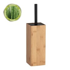 WENKO Toiletten WC Bürsten Halter PADUA  Klo Bad Garnitur Bambus Bad Accessoire