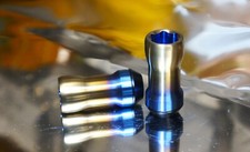 20 Set 12x1.5 12x1.25 12-20 Titanium Wheel Lug Nut Floating Seat Closed End 20 Set 12x1.5 12x1.25 12-20 Titanium Wheel Lug Nut Floating Seat Closed End