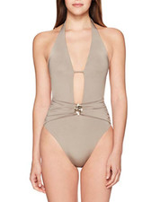 UPC 695159351259 product image for Trina Turk L5525 Women's Taupe Studio One Piece Swimsuit Sz 10 | upcitemdb.com