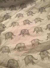 Pottery Barn Kids Taylor Elephant Crib Toddler Sheet Gray Elephant Used
