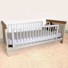 Safetots Bed Rail Wood, Double Sided Bed Guard, White, 110cm Wide x 38cm High