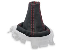 SCHALTMANSCHETTE FUR HONDA JAZZ III 2015-2018 SCHALTSACK NATURLEDER NAHT ROT