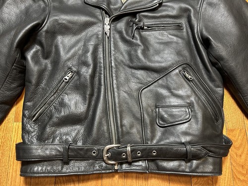 VTG Harley Davidson Leather Embossed Eagle Studded Motorcycle Jacket Men’s XL - Picture 8 of 13